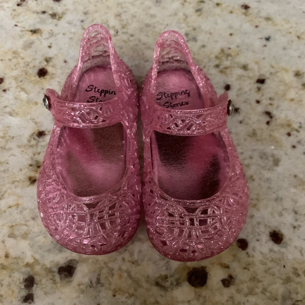Stepping Stones pink jelly shoes, Size 1 (baby)